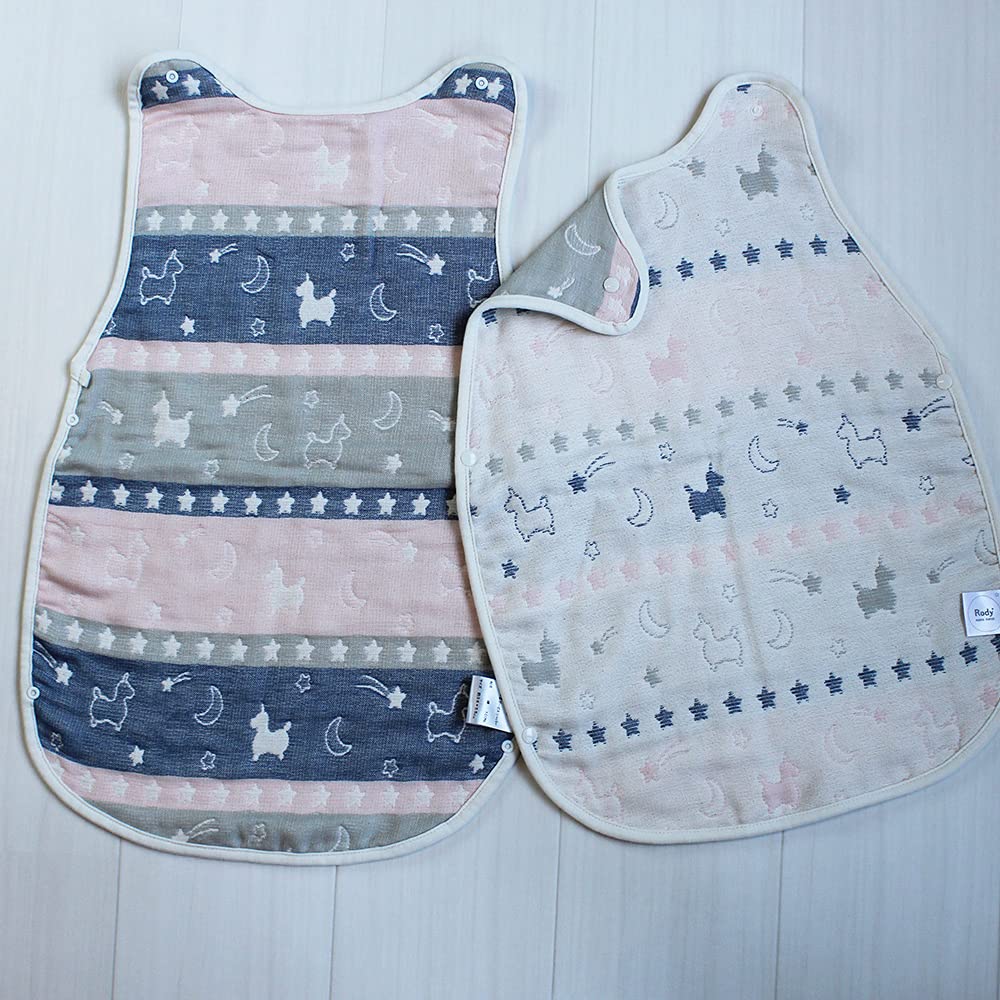 Rody nino Rody Gauze Made in Gauze Sleeper for Babies 6-Layer Sleeper, Japan, 6-Layer (Pink/Navy)