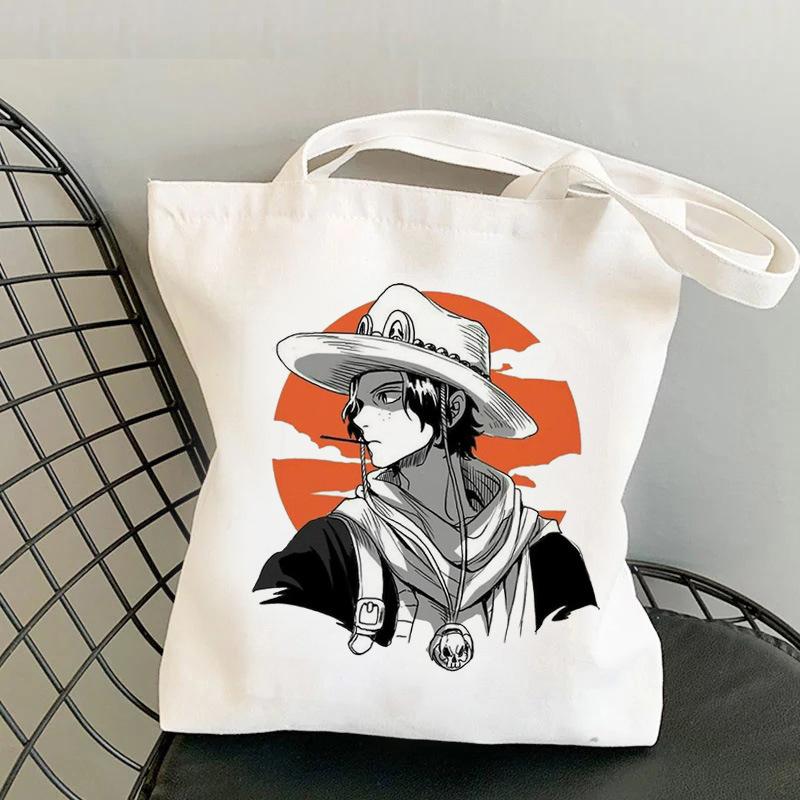Japan cartoon comics One Piece Print Canvas Bag Shopping Shoulder Bag Foldable Tote Bag 0030