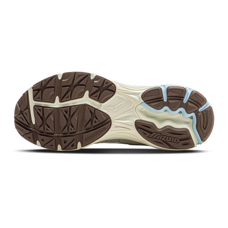 Mizuno Halo Mix Retro Trend Low-Top Running Shoes Women Sneaker White Brown Blue D1GH240816