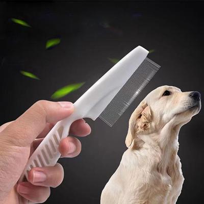 Flea Comb Dog Cat Hair Removal Brush Stainless Steel Dense Teeth Inline Comb Portable Pet Universal Grooming Cleaning Supplies