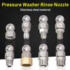 Professional Pressure Washer Drain Cleaning Nozzle High Pressure Water Jet Pipe Nozzle Unclogging Steel Sewer & Pipe Maintenance