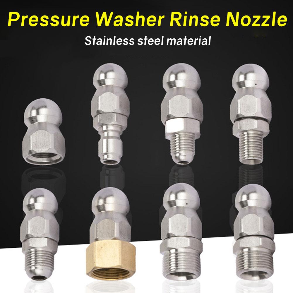 Professional Pressure Washer Drain Cleaning Nozzle High Pressure Water Jet Pipe Nozzle Unclogging Steel Sewer & Pipe Maintenance