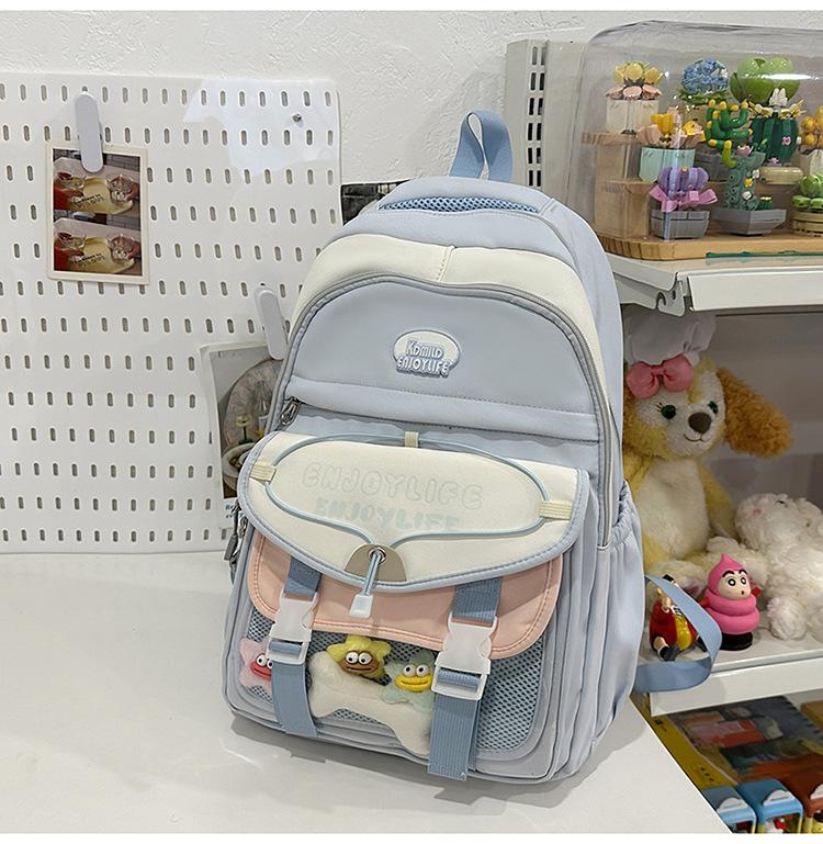 School Bag 2025 New Small Fresh High Value Simple Cute Versatile Large Capacity School Bag Casual Sweet Make-up Bag