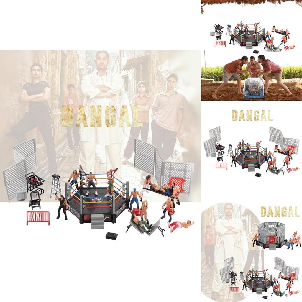Interactive Wrestler Toy Set Diy Assembly And Static Model Perfect For Children