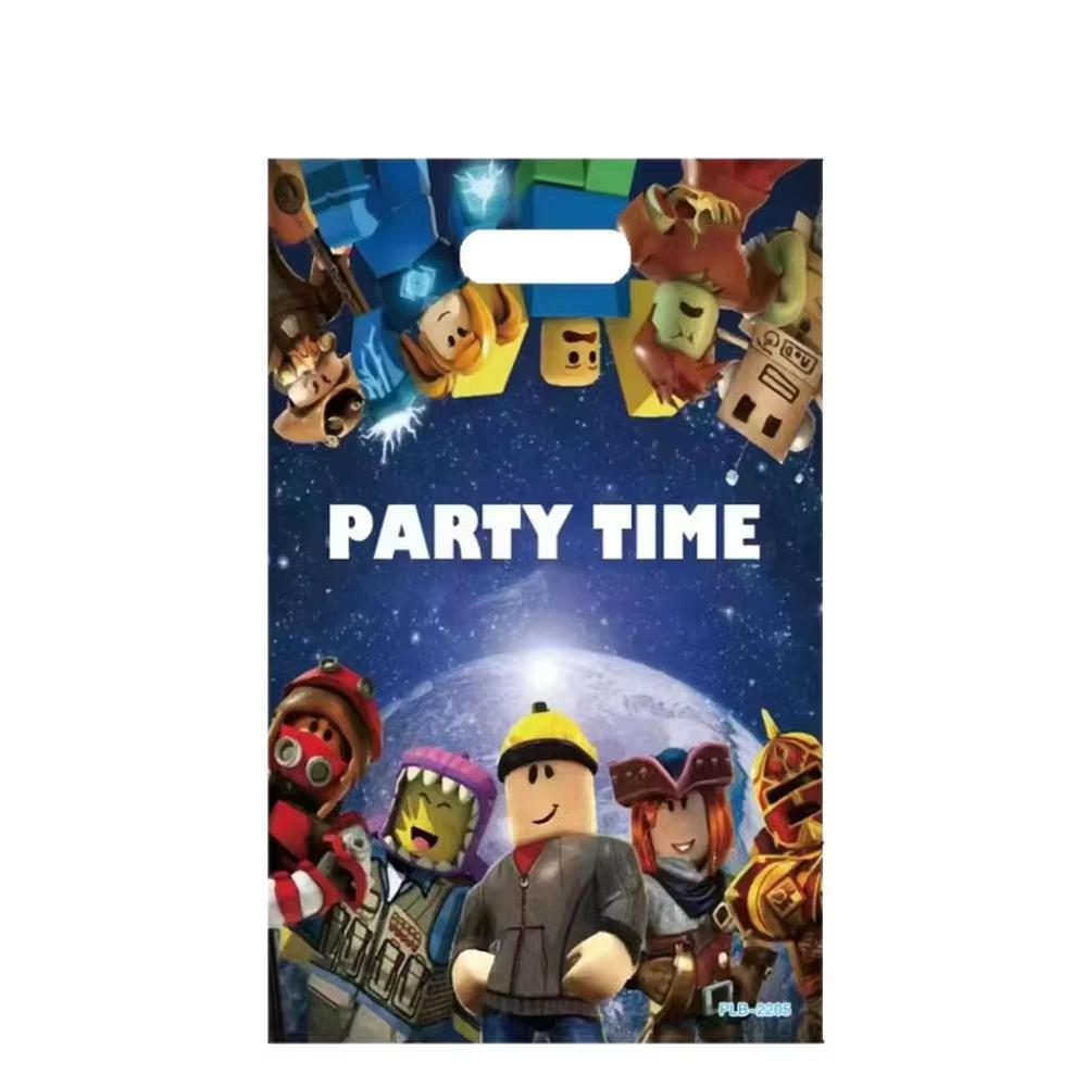 Roblox Theme Children's Birthday Party Favors Gift Bags Slap Bracelets  Wristbands Balloons Stickers Tattoo Stickers Decorations
