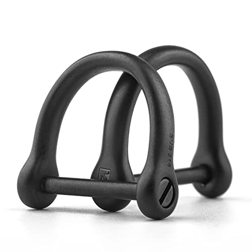 

[TISUR] Кольцо для ключей D-образное для смарт-ключей, Брелок для ключей, Нержавеющая сталь, Ключ, Автомобиль, Мотоцикл, Держатель для ключей, с отверткой (Матовый черный/2 винтовых стержня