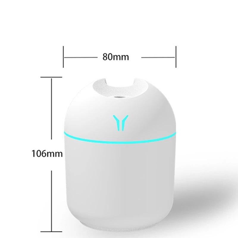 250ML Mini Air Humidifier USB Aroma Essential Oil Diffuser For Home Car Ultrasonic Mist Maker Humidifier with LED Night Lamp