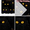 2D FLAT PRINTING 2pcs Curtains (Without Rod) Halloween Black Cats Gathering Modern Fashionable Curtainments During the Ramadan