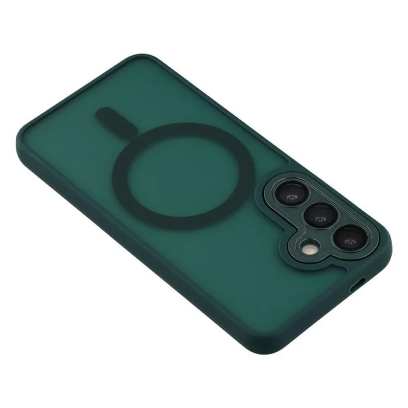 For Samsung Galaxy S23 FE Case Compatible with MagSafe WANLONFENG QB Series PC TPU Phone Cover with Screen Film
