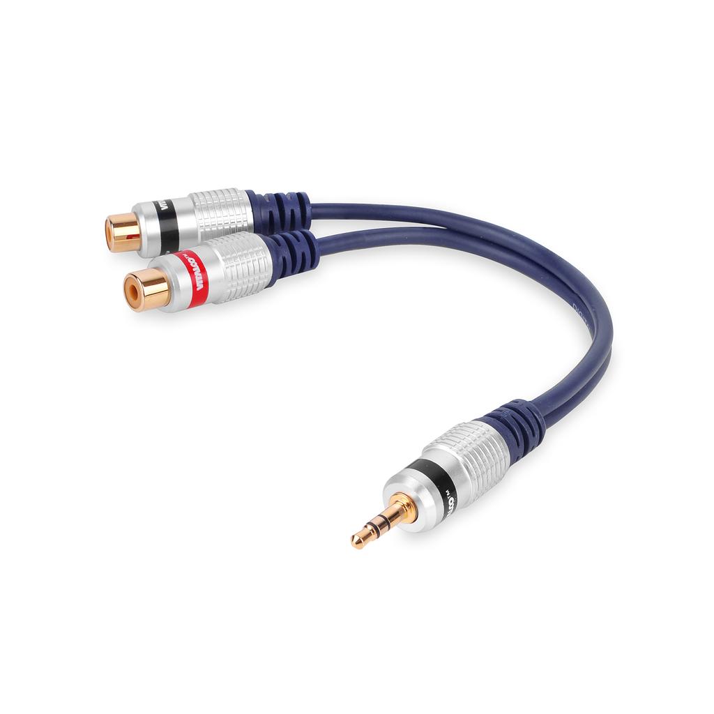 Adapter jack 3,5 mm stereo wtyk - 2x rca cinch gniazdo vitalco (a1)