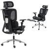 Ergonomic Mesh Office Chair with Armrests. Adjustable Headrest. Rocking Function. Black