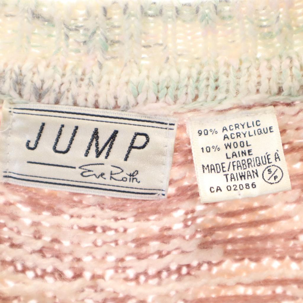 JUMP Eve Roth 90s Old Overall Handle Long Sleeve Crew Neck Sweater S Knit Men's Used