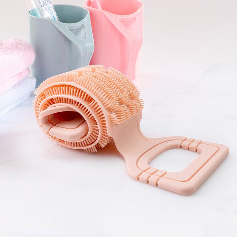

Silicone Bath Belt Unisex Extended Bathing Back Rub Mud To Remove Dead Skin Double-sided Silicone Bath Towel розовый