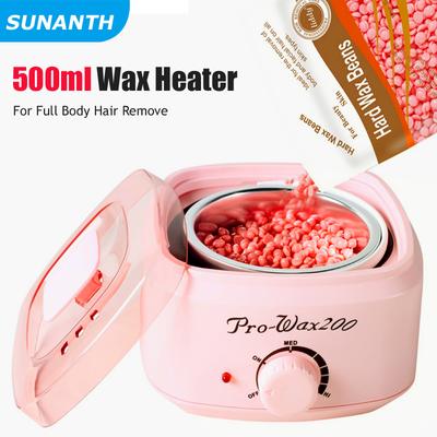 500ml Depilatory Pot Wax Heater Waxing Machine Hard Wax Bean for Wax Warmer Epilator Wax-Melt Pot Paraffin for Body Hair Removal