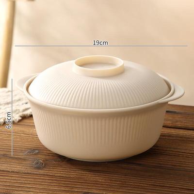 Bingyue Vertical Stripe Imitation Ceramic Noodle Bowl