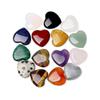 15pcs Natural Love Stone Quartz Clear Quartz Eye Heart Set Palm Thumb Gemstones Meditation 0.8 Inch