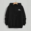 Little Wave Chest Printed Hooded Sweater Women's Casual Loose Oversize Pullover Hoodie