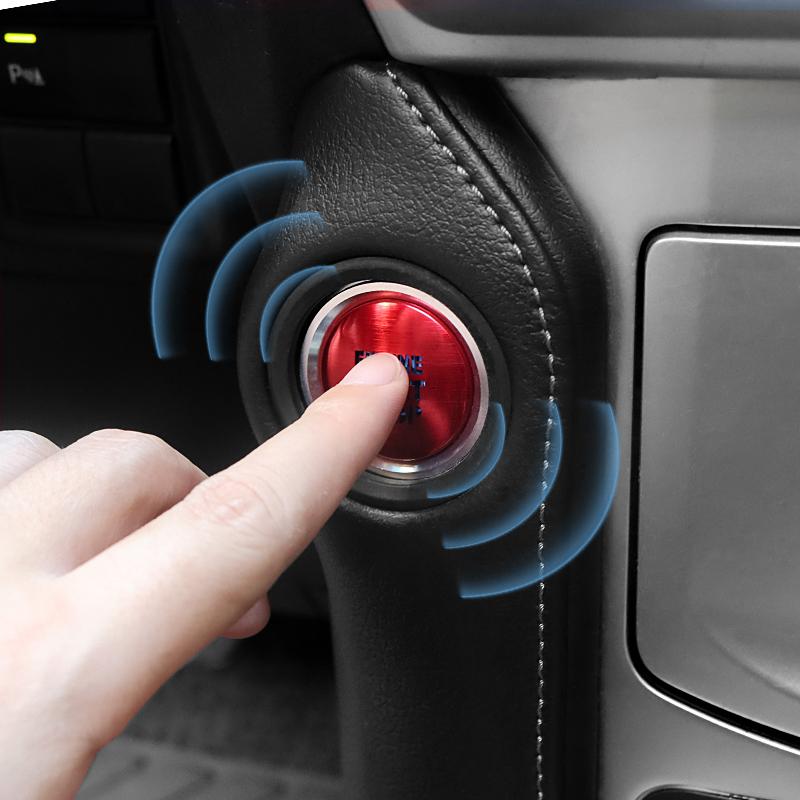 Stainless Steel Engine Start Stop Button Patch Fit For Toyota Land Cruiser 200 LC200 FJ200 2008-  Interior Accessories