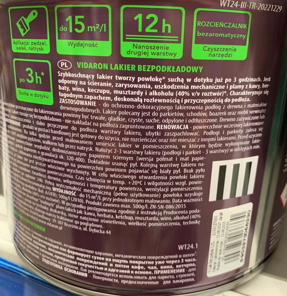 Bezbarvý lak na dřevo bez základního nátěru 0,75 l