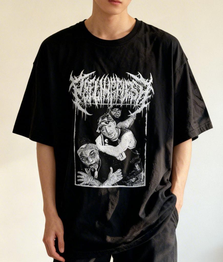 Unisex Shirt Cotton Oversize Large Size Rare Peelingflesh Rare Peelingflesh Black NWT