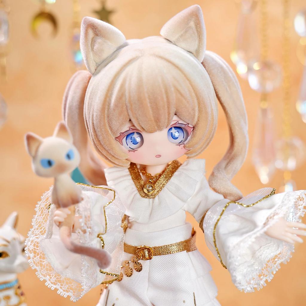 Blind Box BJD Doll 18 Scale BJD Articulated Figure Anime Figure Girly Gift Ages 15+ Made of PVC & ABS Costume Collector's Beast Island Hanging Card