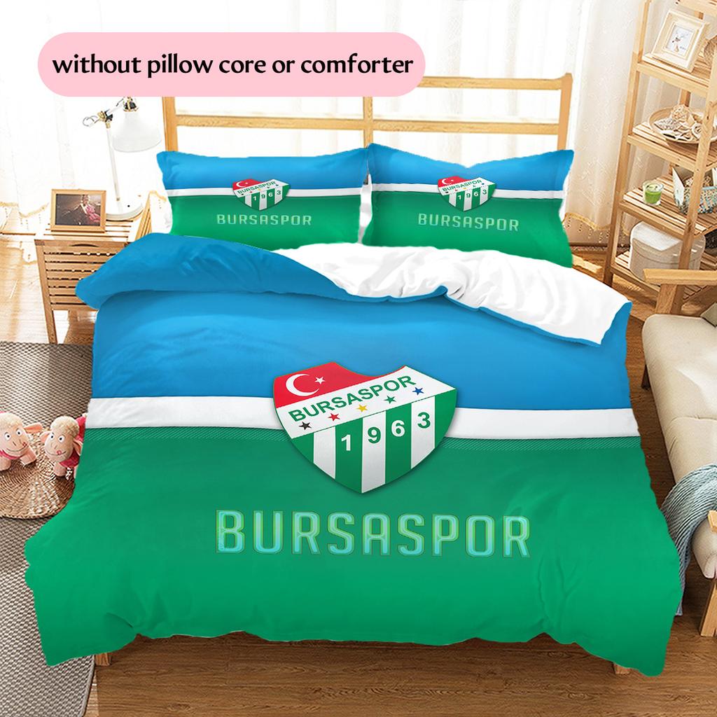 Bursaspor Pattern Bedding Quilt Set Home Decoration Gift (1 * duvet cover + 2 * pillowcase without core)