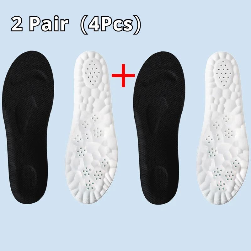 Breathable Highly Elastic Shock-absorbing Arch Support PU Latex Insoles - Memory Foam Soft Shoe Pads for Men Women Shoe Soles
