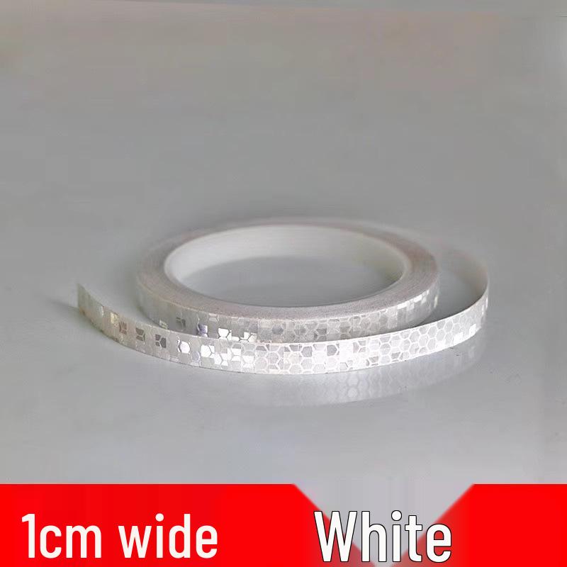 1cm Reflective Sticker for Bicycles, Cars, & Helmets - Luminous Warning Strip
