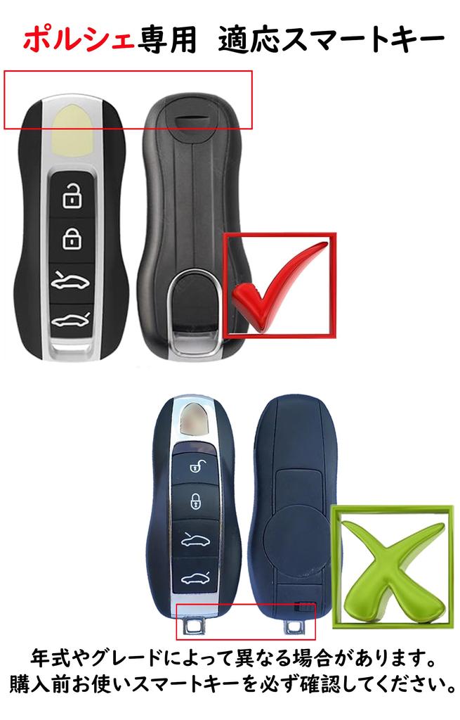 [ontto] Porsche Exclusive Smart Key Case, Key Holder, Aluminum Alloy + Leather, Key Cover,