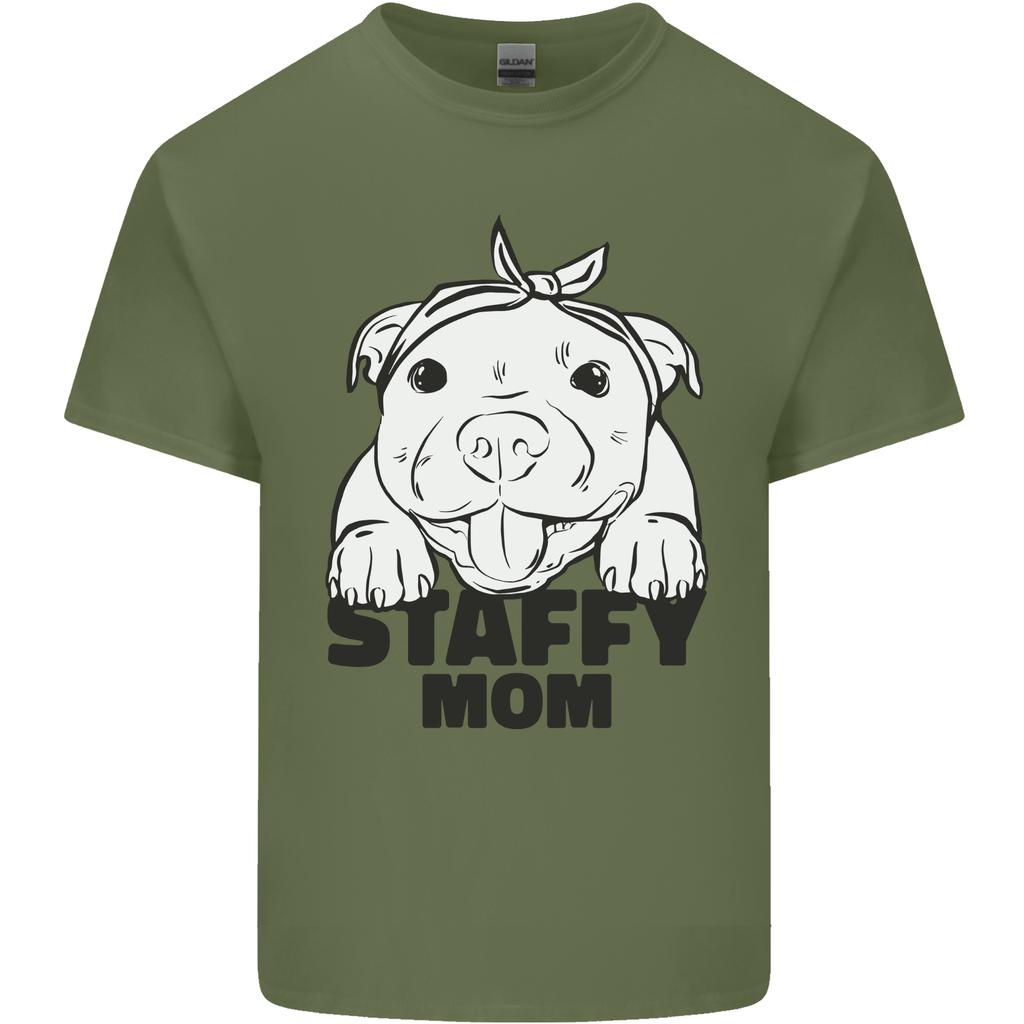 Staffy Mom Funny Staffordshirt Terrier Unisexs Light Cotton TShirt