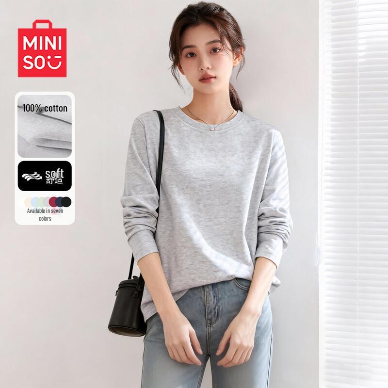 MINISO Women s Pure Cotton Long Sleeve T-shirt XL