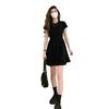 French Hepburn style black temperament dress children's summer new small slim skirt