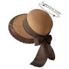 Women Wide Brim Straw Hat Lace Edge Design Beach Caps with Bowknot for Outdoor Sports Hiking Travel