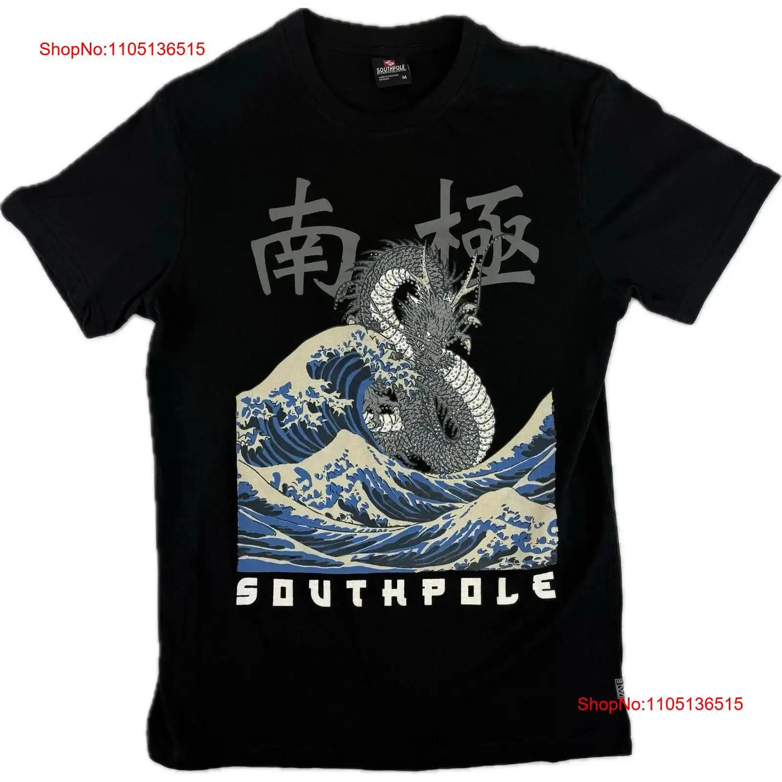 

Vtg South Pole Gem Dragon Black T Shirt Embellished Waves Mens Medium Y2K vintage Washed homme Slightly Breathable streetwear 5XL різнокольоровий