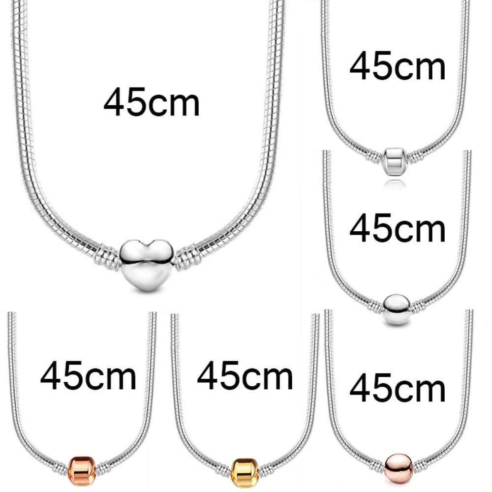 45cm Threaded Snake Chain Necklace Trendy Elegant Design for Ladies Fashion Accessory