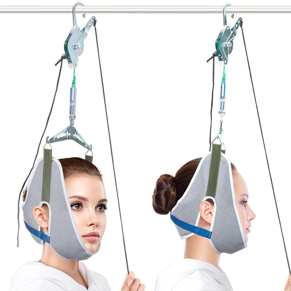 Neck Support Traction Frame: Hook-Type Cervical Correction Belt for Home Use
