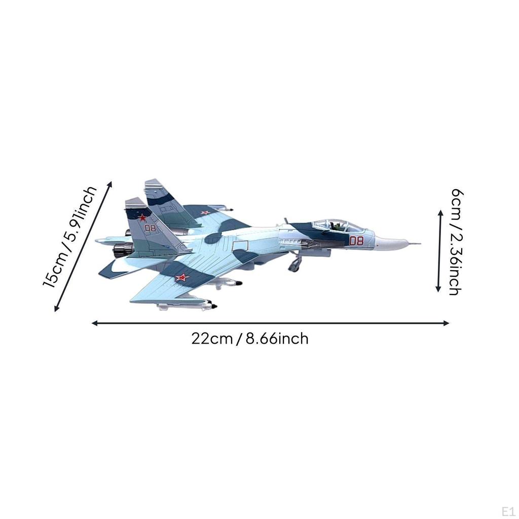 27 Fighter Jet Model Boxed Item Airplane Alloy for Aviation Fans, Collectors, Desk