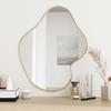 VidaXL Wall Mirror Makeup Vanity Cosmetic Bedroom Decoration Bathroom Living Room Interior Gold 348272