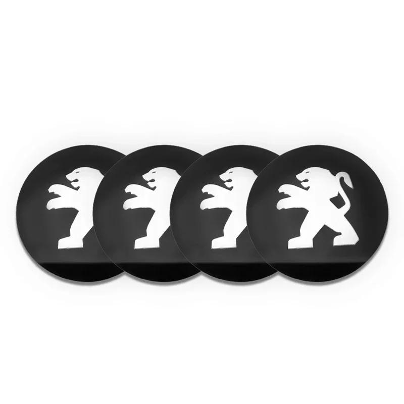 Car Sticker 2025 Hot 4Pcs 56/60mm Car Wheel Hub Center Cap Badge Decoration Cover For Peugeot 407 508 2008 5008 307 308 3008 206