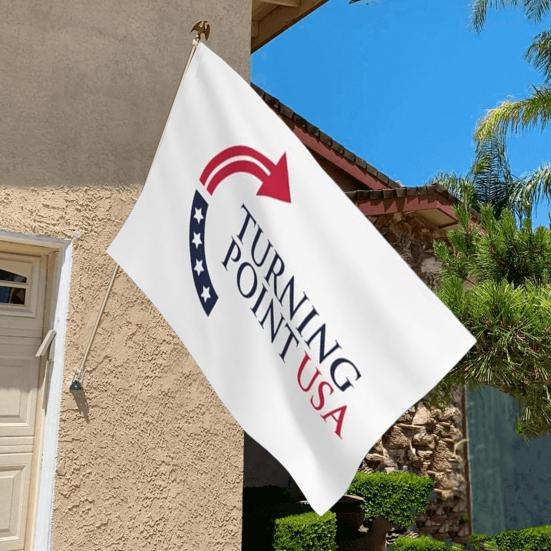 Turning Point USA Flag 3x5Ft Double Sided Wall Hanging Flag Outdoor Polyester Banner with Brass Grommets for Yard Garden Decoration
