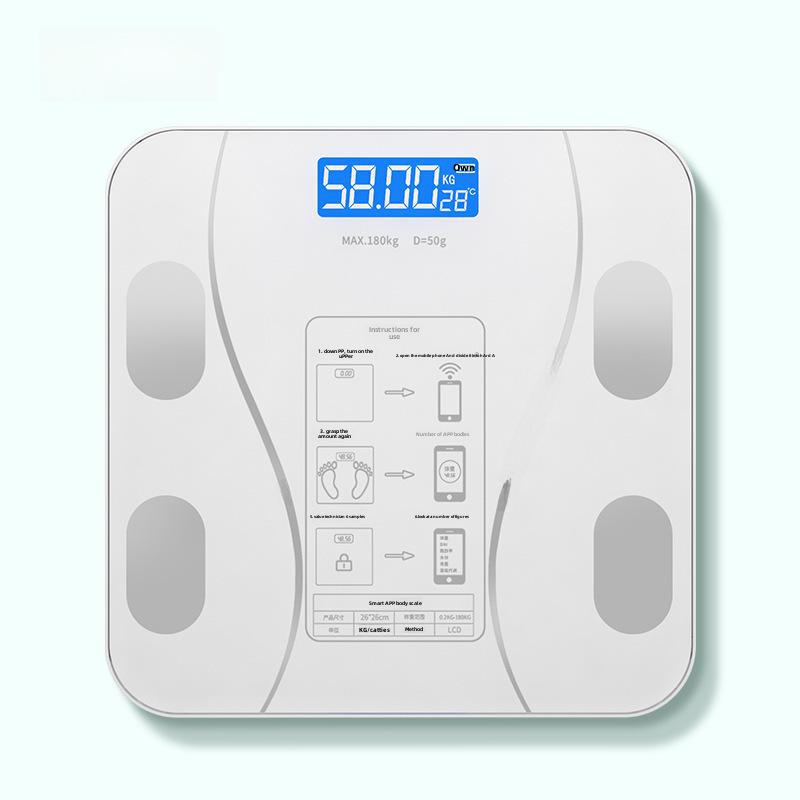 Smart USB Rechargeable Body Weight & Fat Scale for Home Use
