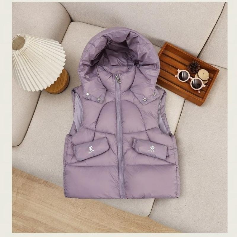 Children's Fashionable Down Vests: Spring, Fall, and Winter Casual Hooded Vests for Kids