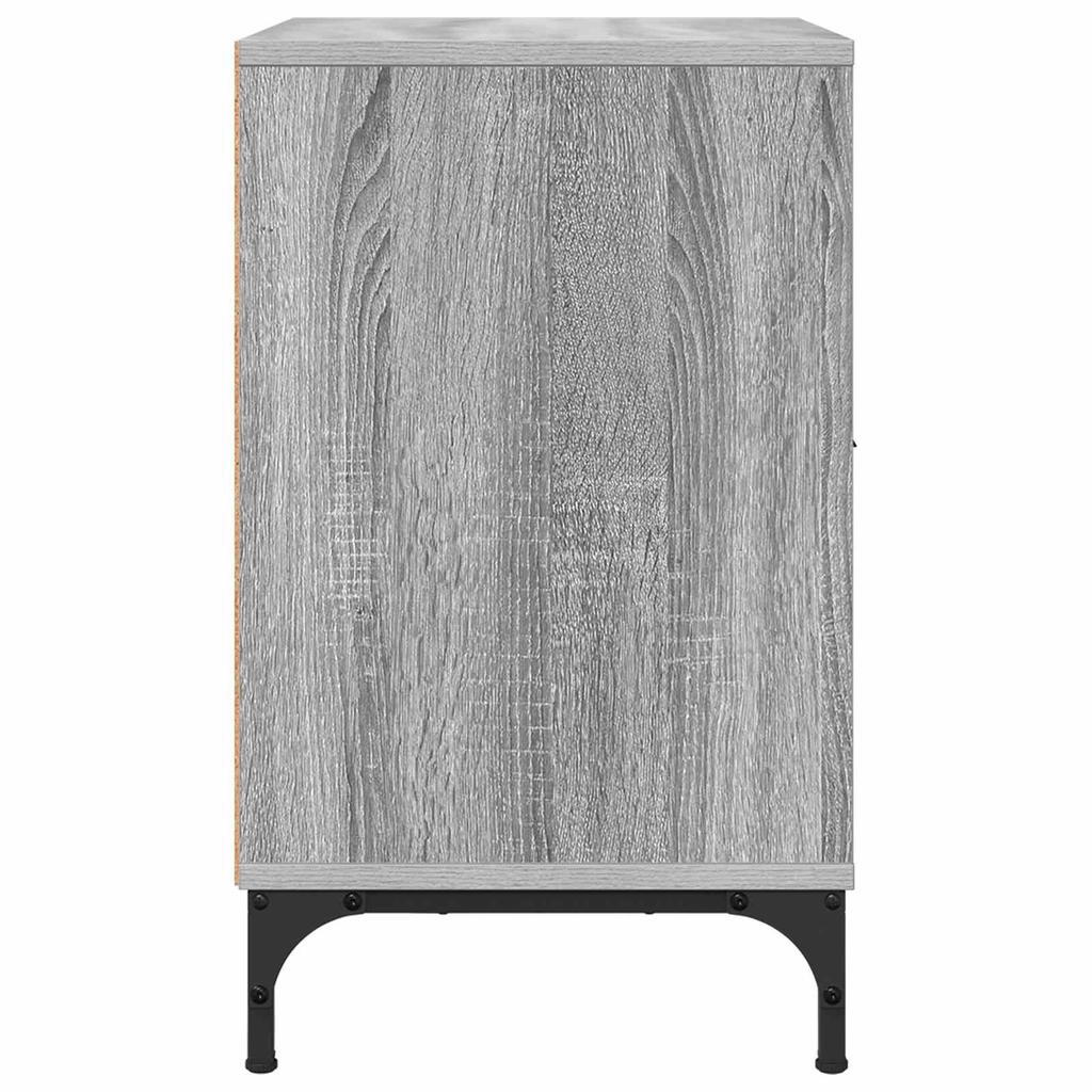 Nightstand Set of 2 Grey Sonoma 49 x 36 x 61 cm Particleboard