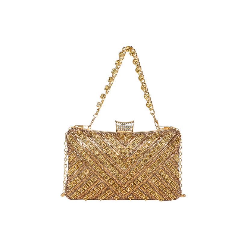 Exquisite Rhinestone Embellished Evening Handbag - Women's 2026 Summer Single Shoulder Chain Crossbody Bag