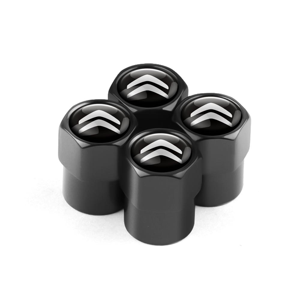 

4PCS Metal Car Badges Wheel Tire Valve Caps Covers Auto Accessories For Citroen C1 C2 Picasso C4L VTS C-ELYSEE C3-XR C5 C6 DS чёрный