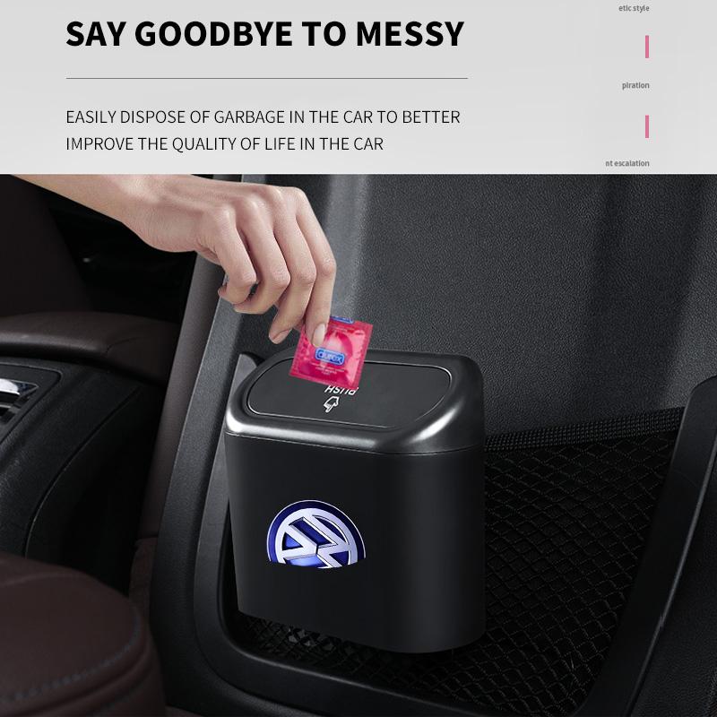 Car Trash Can Storage Box Vehicle Multifunctional Garbage Dust Case For Volkswagen VW Golf 4 R Rline Caddy Tiguan Polo Scirocco