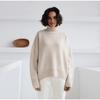**Women's Thickened Knit Top Autumn Winter Loose Turtleneck Sweater Oversized High Neck Jumper**