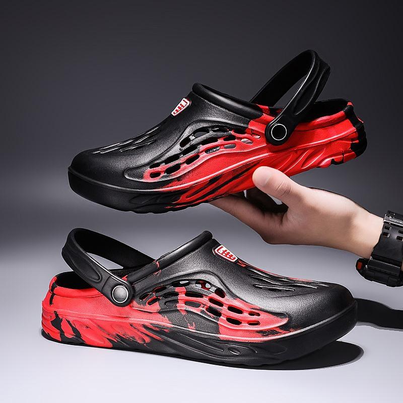 Übergröße neue leichte Lochschuhe Herrenmode lässige Sandalen Outdoor-Strandschuhe ein Schuh doppelter Zweck