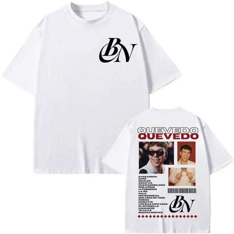 Rapper Quevedo BUENAS NOCHES Merchandising del Álbum Camiseta Moda Masculina Femenina Camisetas Hip Hop Camisetas de Algodón Casual de Verano