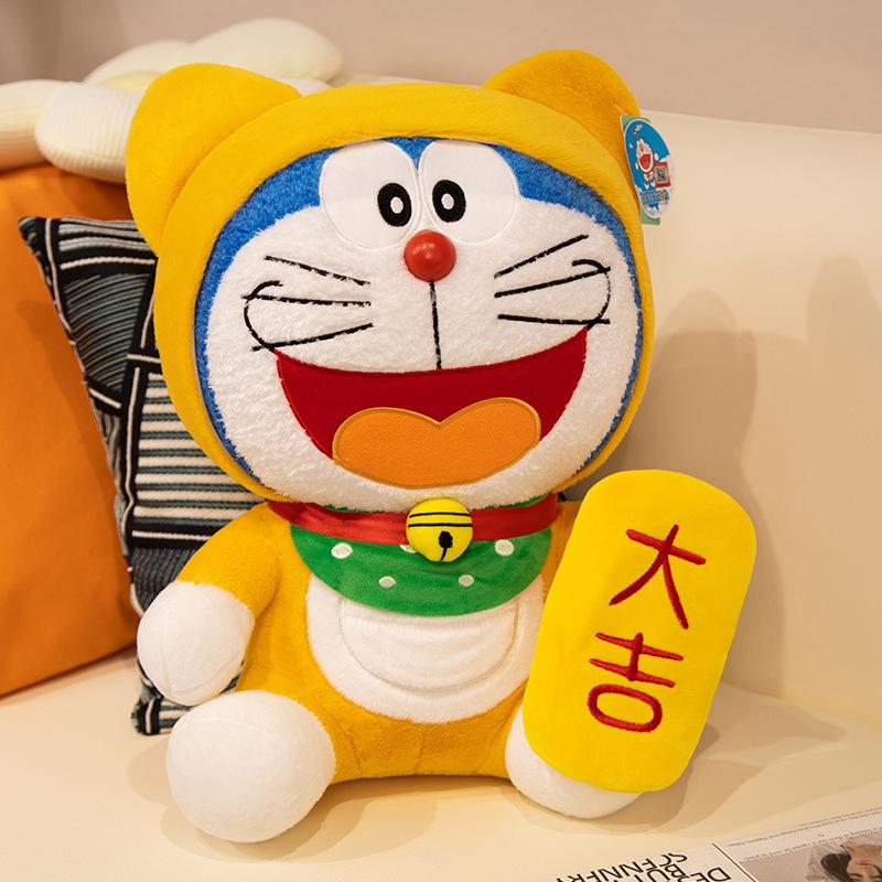 Genuine Doraemon Plush Toy Doll Blue Fat Man Cute Children'S Doll Rose Jingle Cat Robot Cat Hug
